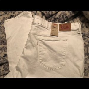 LEVI’S white skinny jeans plus size 26w